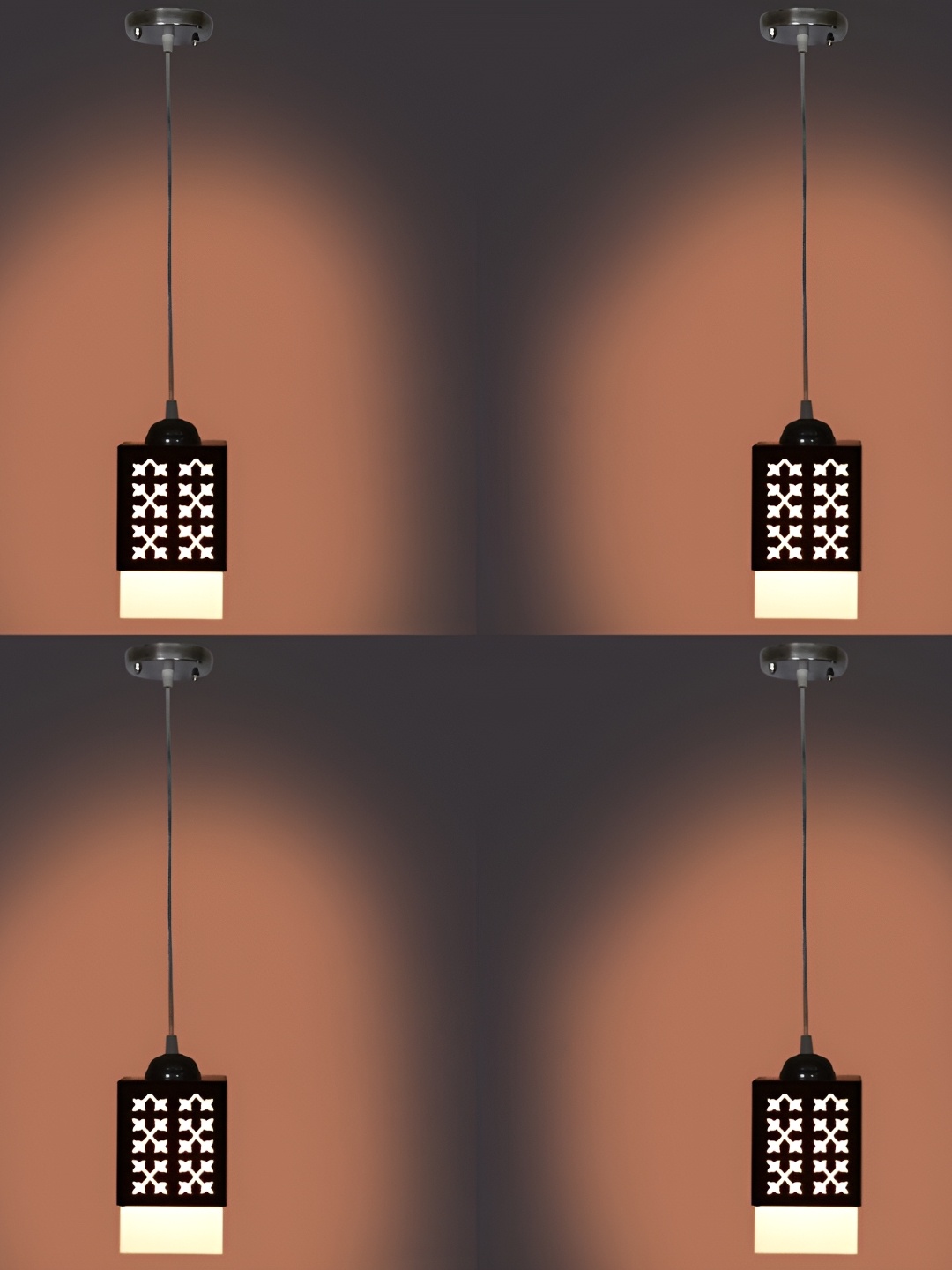 

Afast Black & White Traditional Textured Wooden Ceiling Lamp