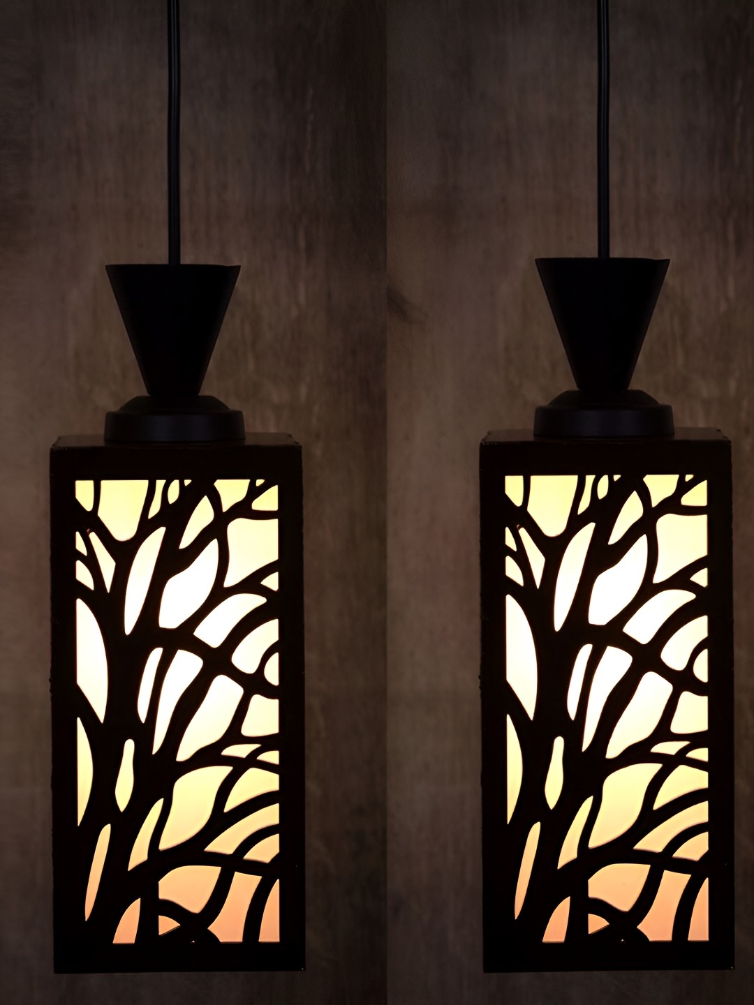 

Afast Brown 2 Pcs wooden Traditional Ceiling Lamp