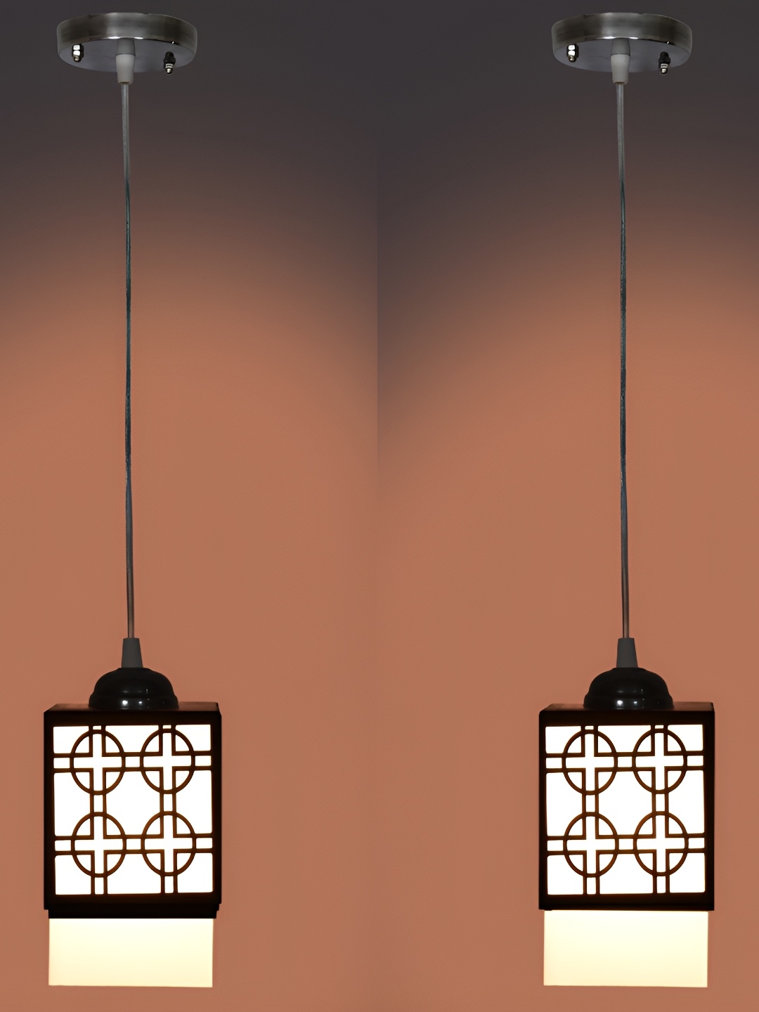 

Afast Black & White 2 Pieces Textured Rectangular Shaped Contemporary Ceiling Lamps