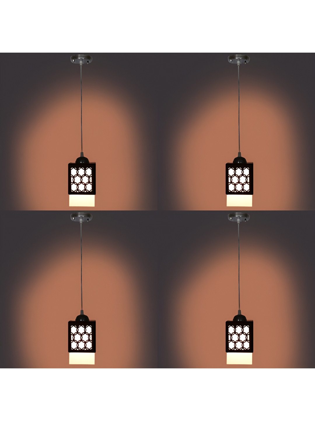 

Afast Black & White 4 Pieces Textured Rectangular Shaped Contemporary Ceiling Lamps