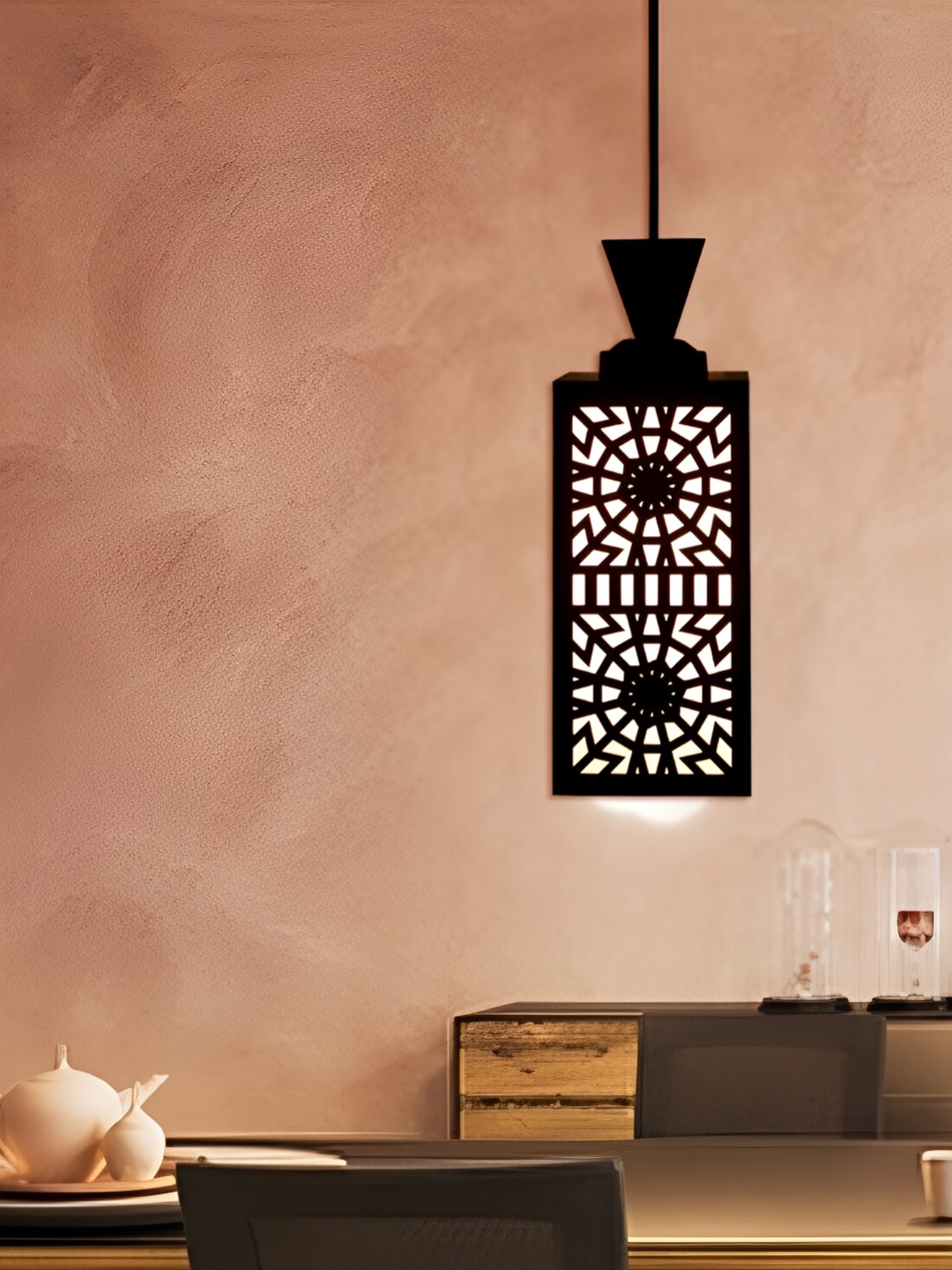 

Afast Brown & White Textured Wooden Contemporary Ceiling Lamp