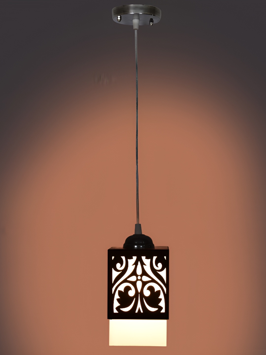

Afast Black Textured Rectangular Wooden Ceiling Lamp