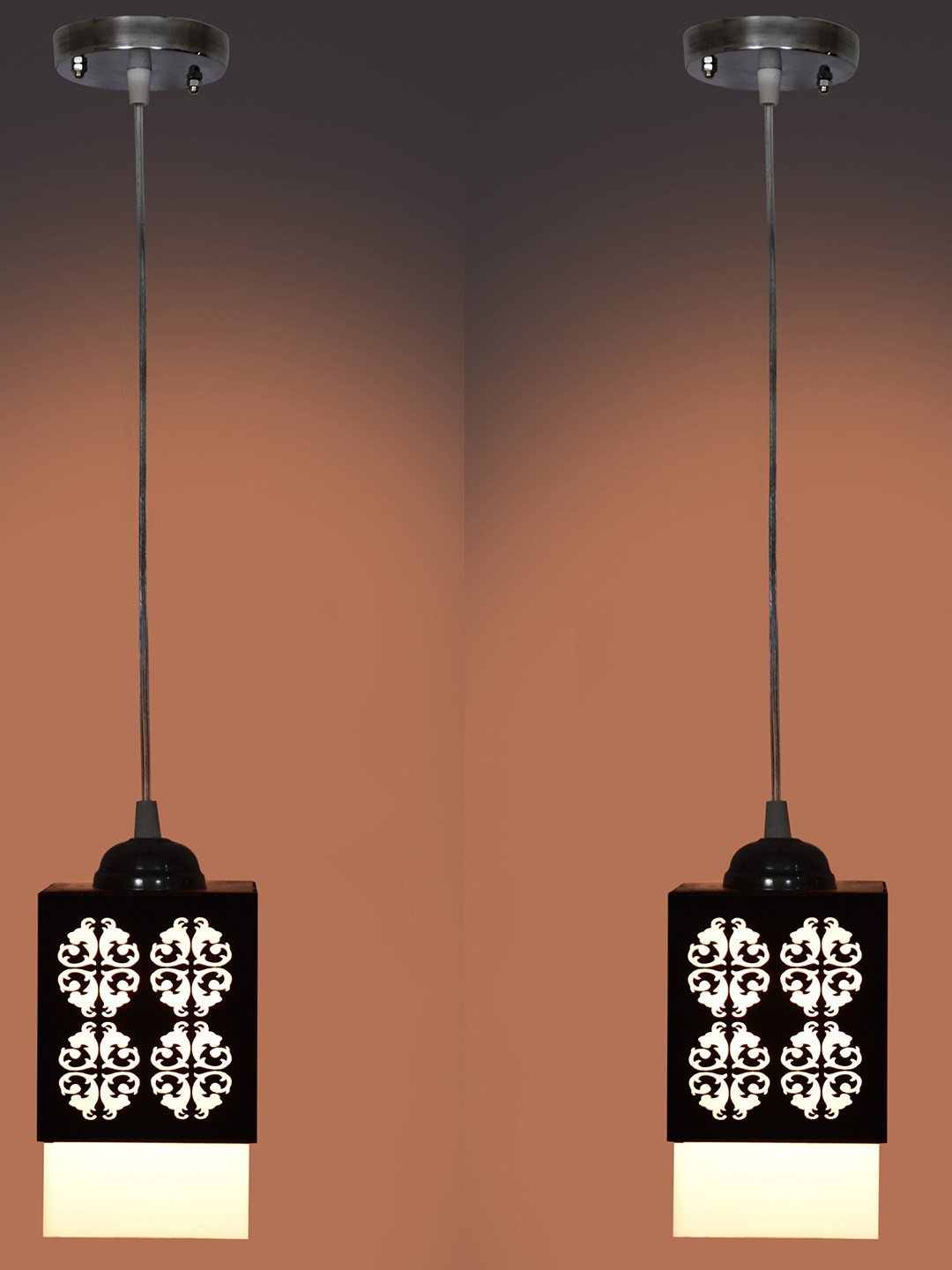 

Afast Black & White 2 Pieces Textured Wooden Ceiling Lamps