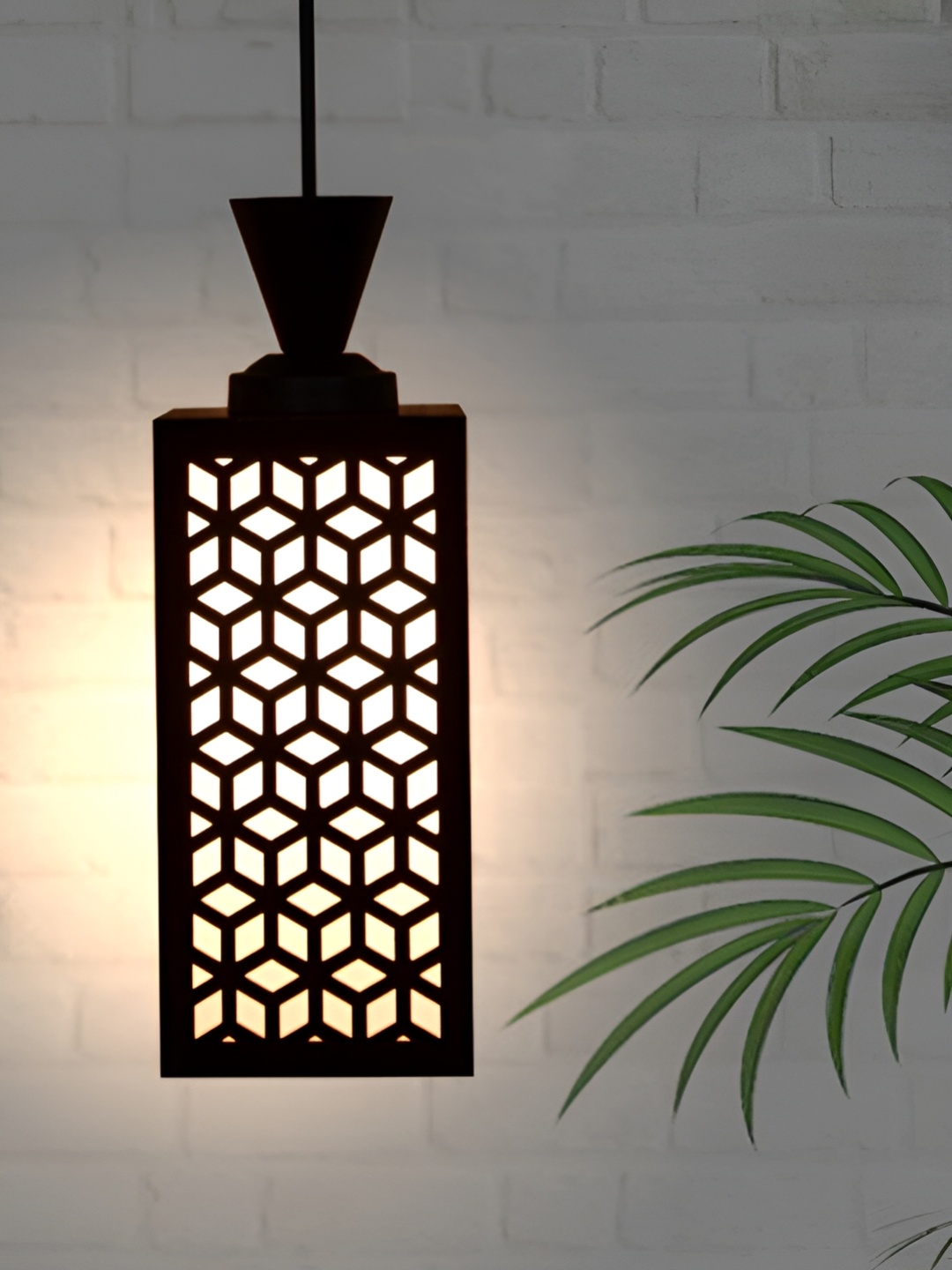 

Afast Brown Contemporary Textured Wooden Ceiling Lamp