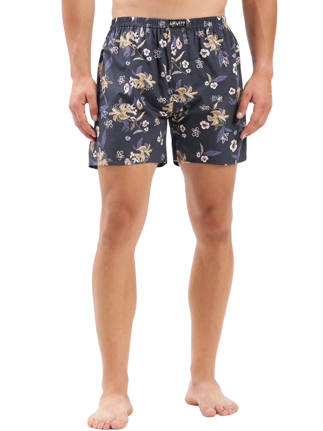 

SHOWOFF Printed Cotton Slim-Fit Boxer 142-7_NavyBlue, Navy blue