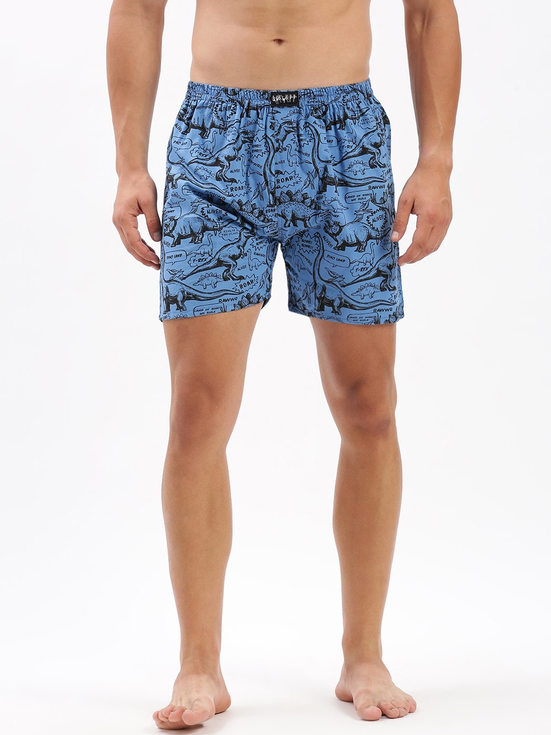 

SHOWOFF Printed Cotton Slim-Fit Boxer 142_Blue