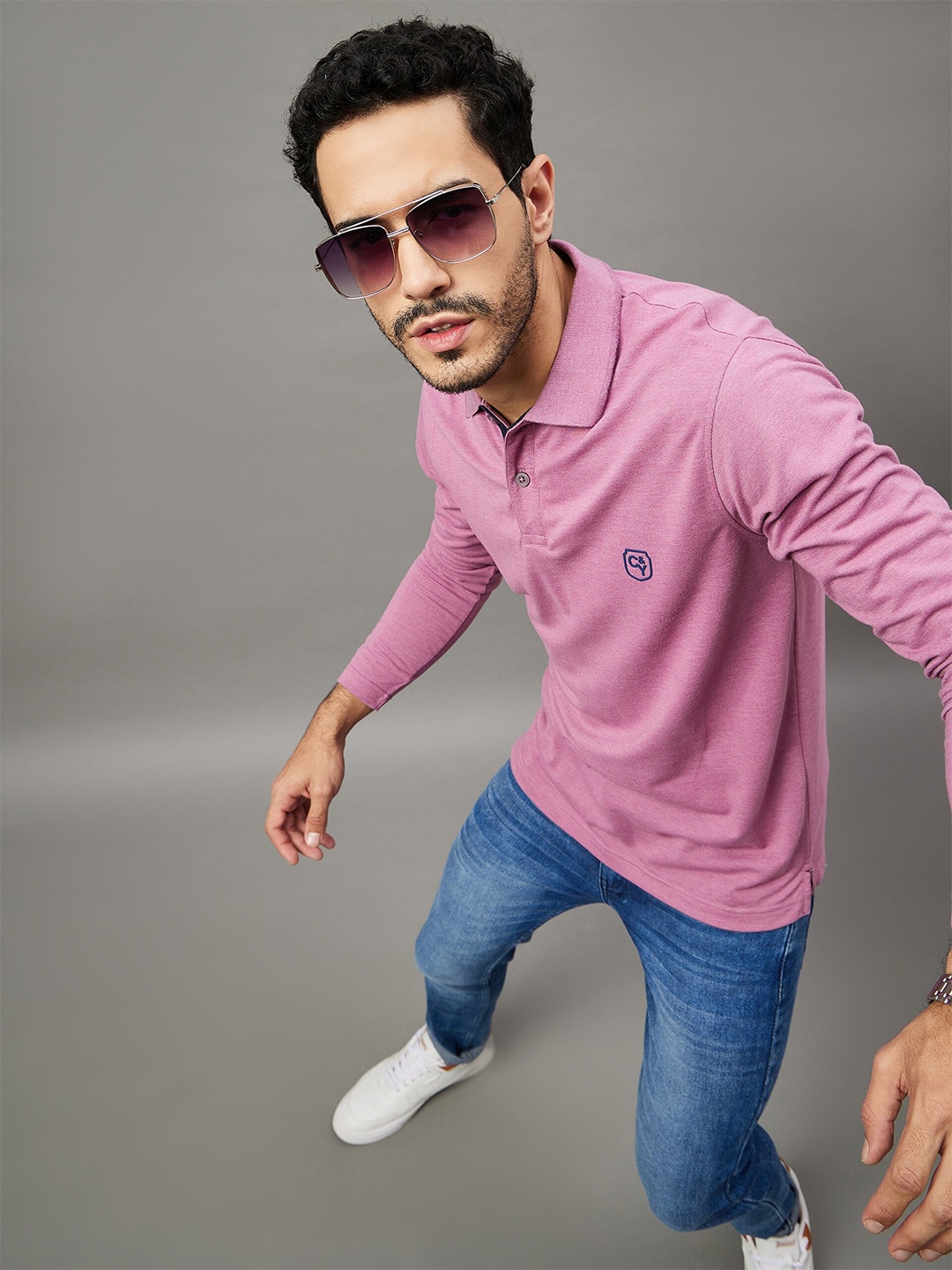 

Club York Polo Collar Long Sleeves T-shirt, Lavender
