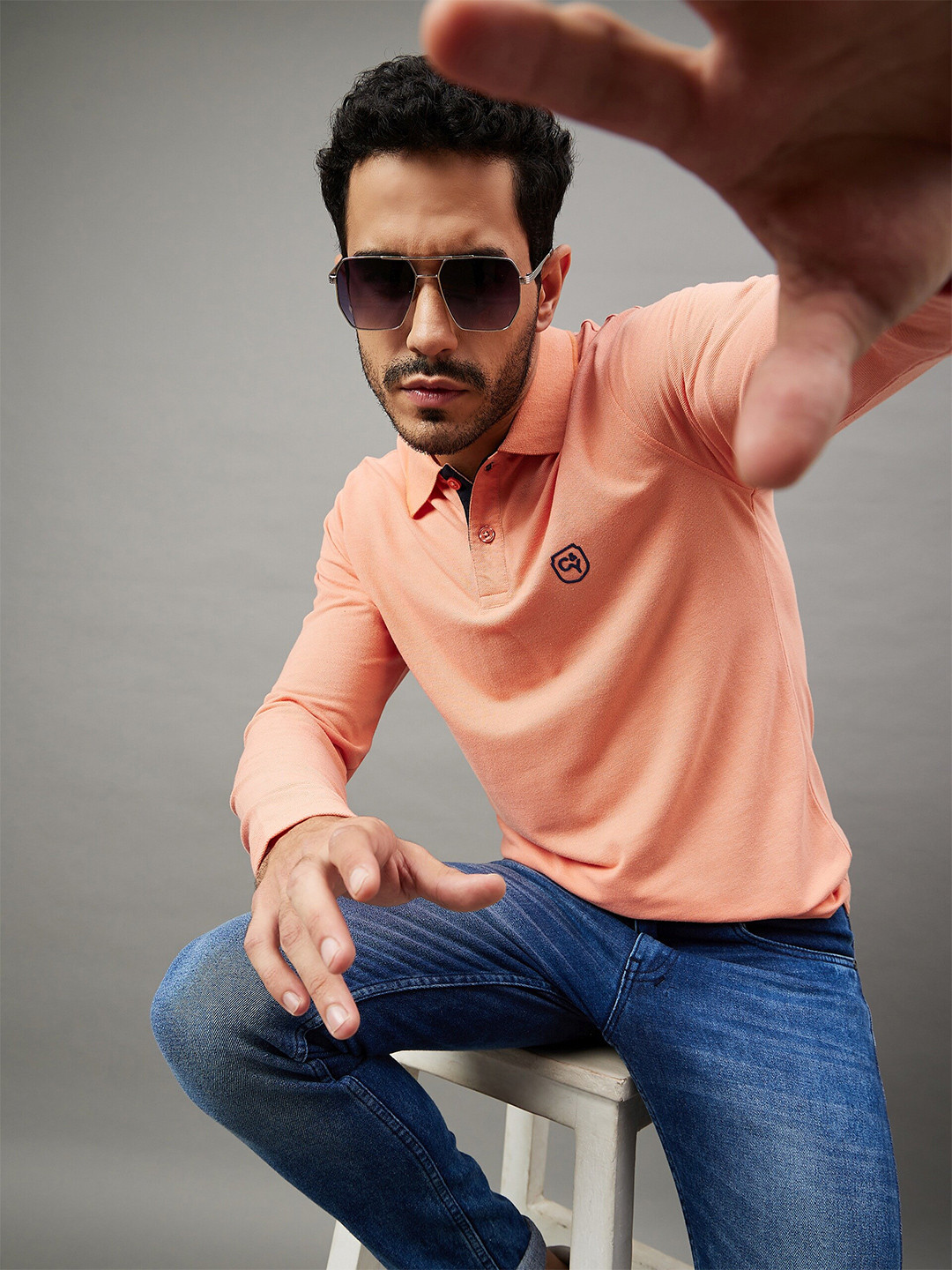

Club York Polo Collar Cotton T-shirt, Orange