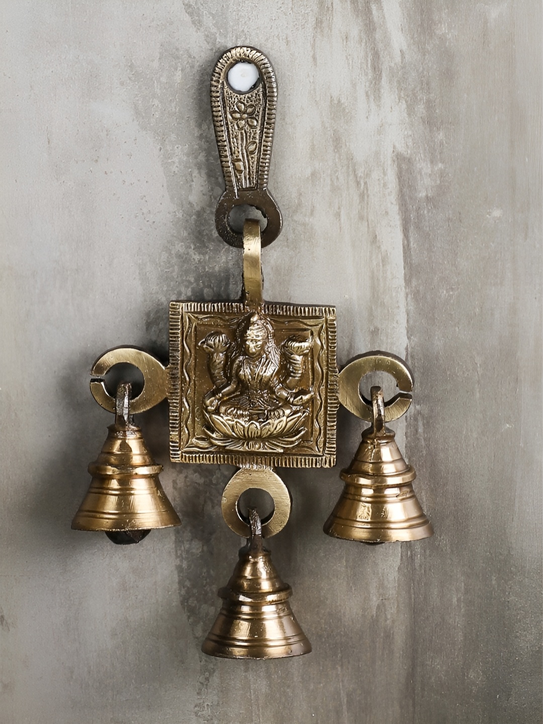 

Two Moustaches Brown Brass Wall Bell