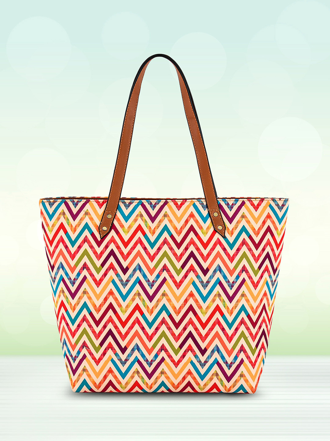 

Lychee bags Geometric Printed Oversized Shopper Tote Bag, Red