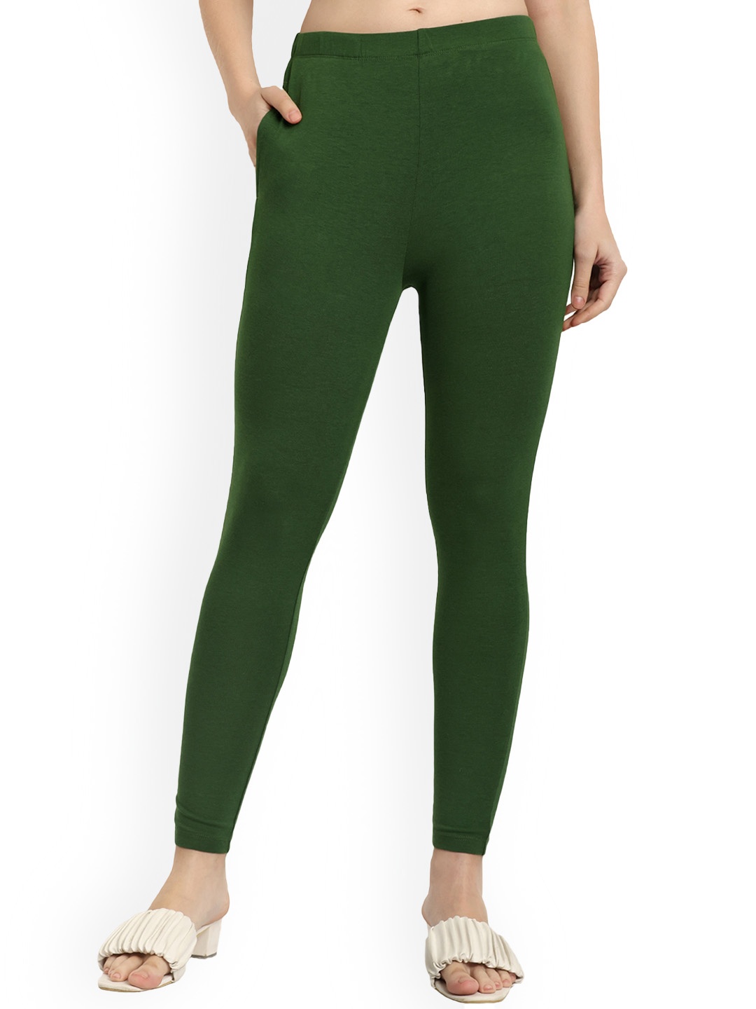 

ONE SKY Ankle-Length Leggings, Green