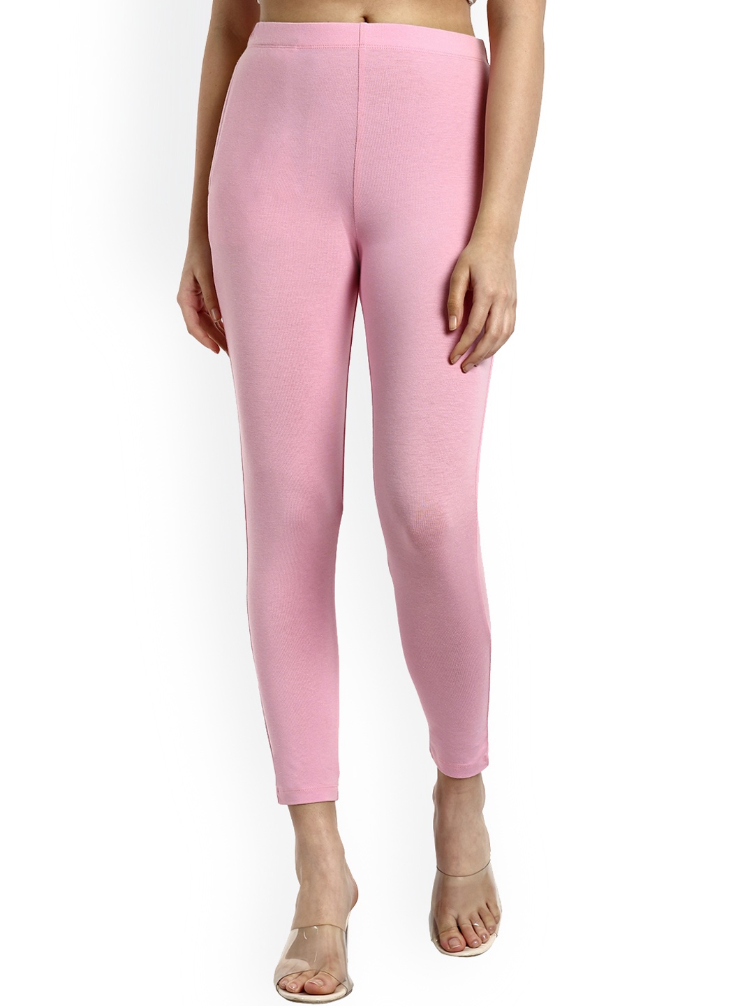 

ONE SKY Ankle Length Slash Pocket Leggings, Pink