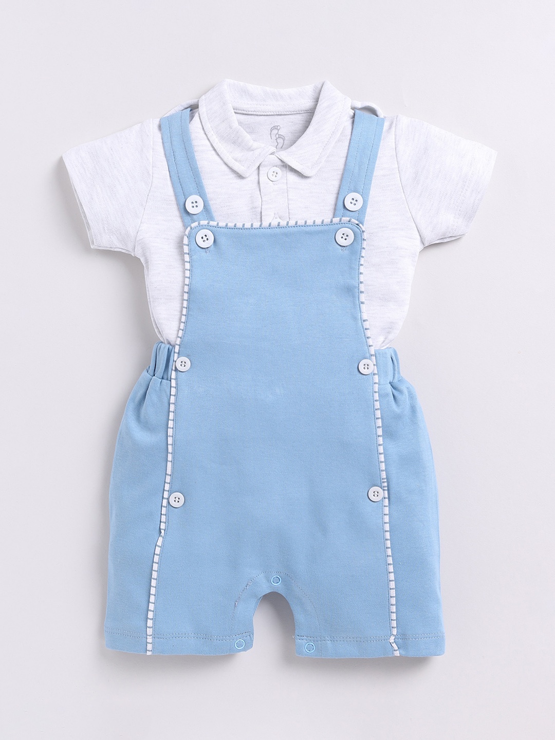 

BABY GO Infants Boys Pure Cotton Dungarees with T-shirt, Green