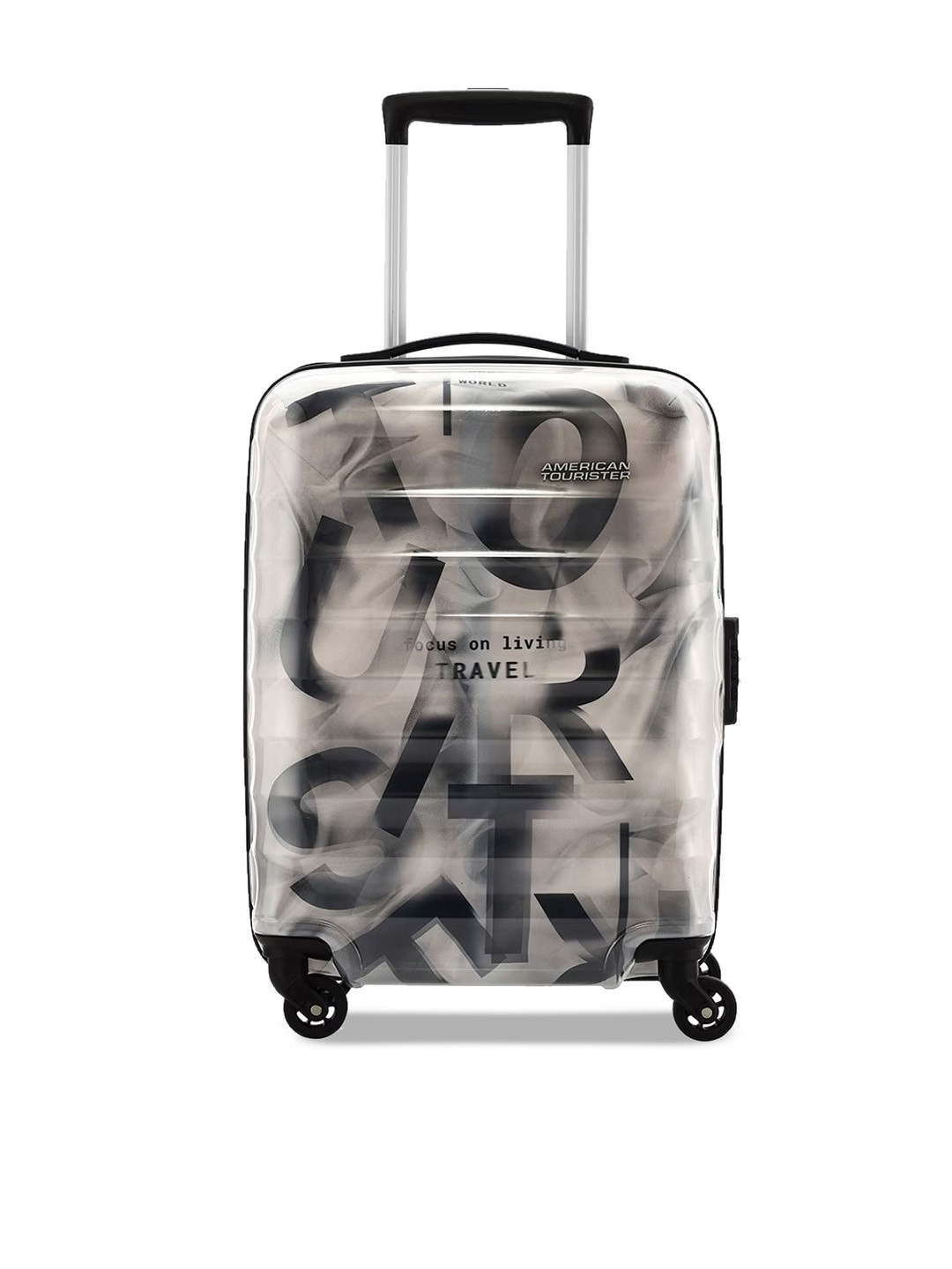

AMERICAN TOURISTER Verg Printed Hard-Sided Trolley Bag, Black