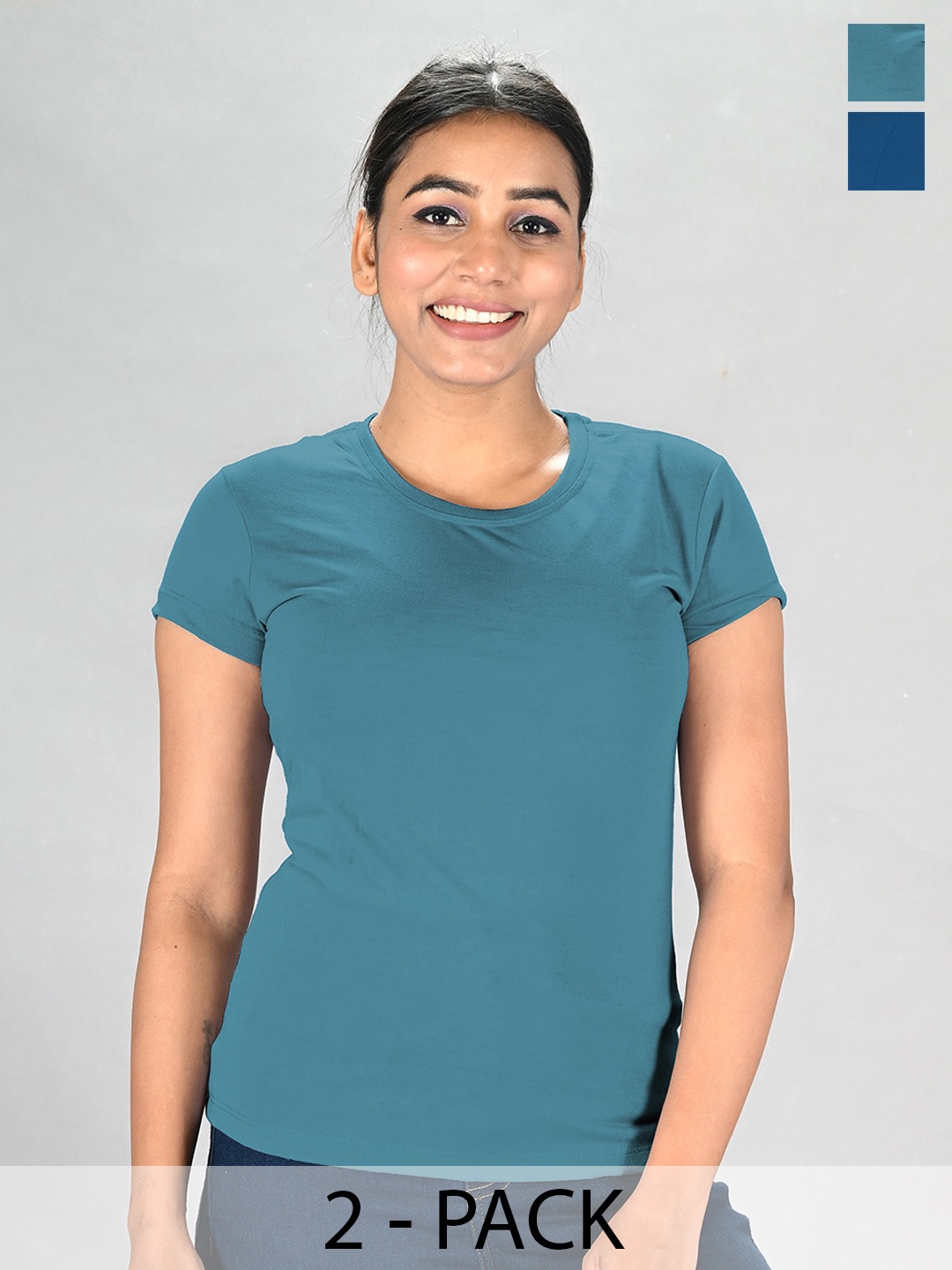 

LUX NITRO Pack Of 2 Breathable T-shirts, Blue