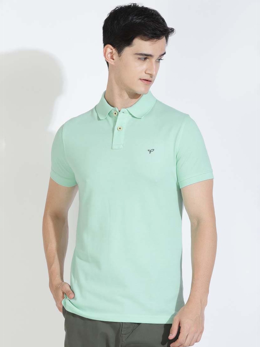 

PURPLEMANGO THE FRUIT OF FASHION Short Collar Polo Collar T-shirt, Sea green