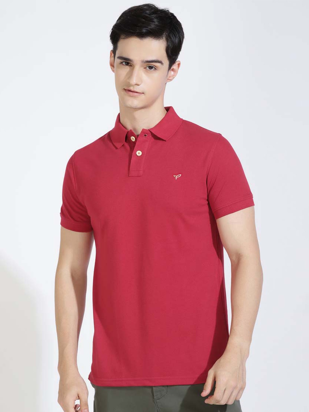 

PURPLEMANGO THE FRUIT OF FASHION Short Collar Polo Collar T-shirt, Red