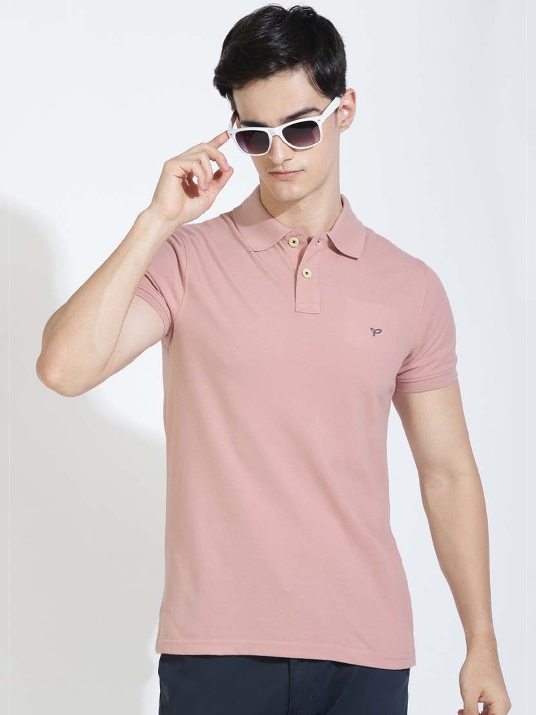 

PURPLEMANGO THE FRUIT OF FASHION Short Collar Polo Collar T-shirt, Pink
