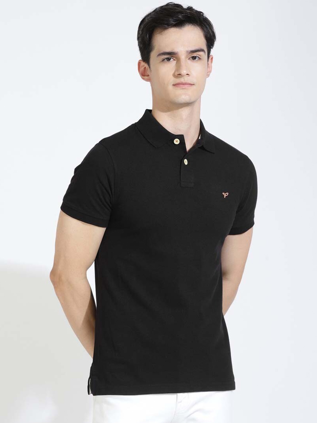 

PURPLEMANGO THE FRUIT OF FASHION Short Collar Polo Collar T-shirt, Black