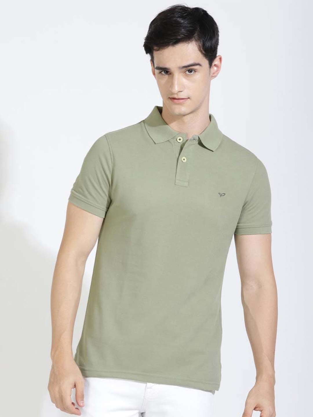 

PURPLEMANGO THE FRUIT OF FASHION Short Collar Polo Collar T-shirt, Green