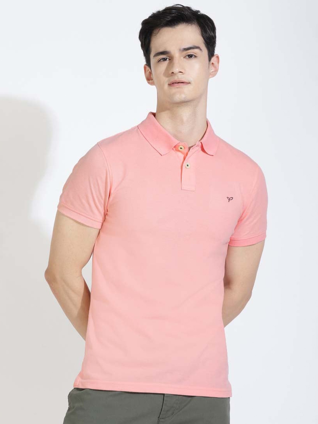 

PURPLEMANGO THE FRUIT OF FASHION Short Collar Polo Collar T-shirt, Pink