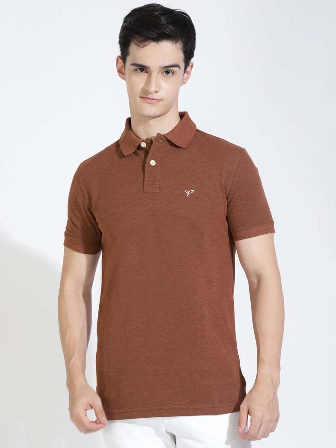 

PURPLEMANGO THE FRUIT OF FASHION Short Collar Polo Collar T-shirt, Brown
