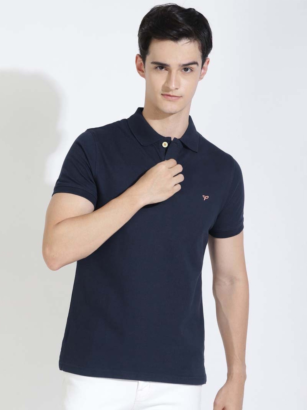 

PURPLEMANGO THE FRUIT OF FASHION Short Collar Polo Collar T-shirt, Navy blue