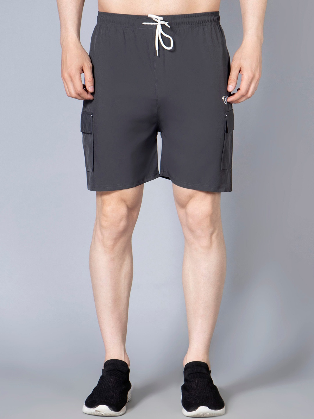 

WE PERFECT Men Mid-Rise Sports Cargo Shorts, Grey