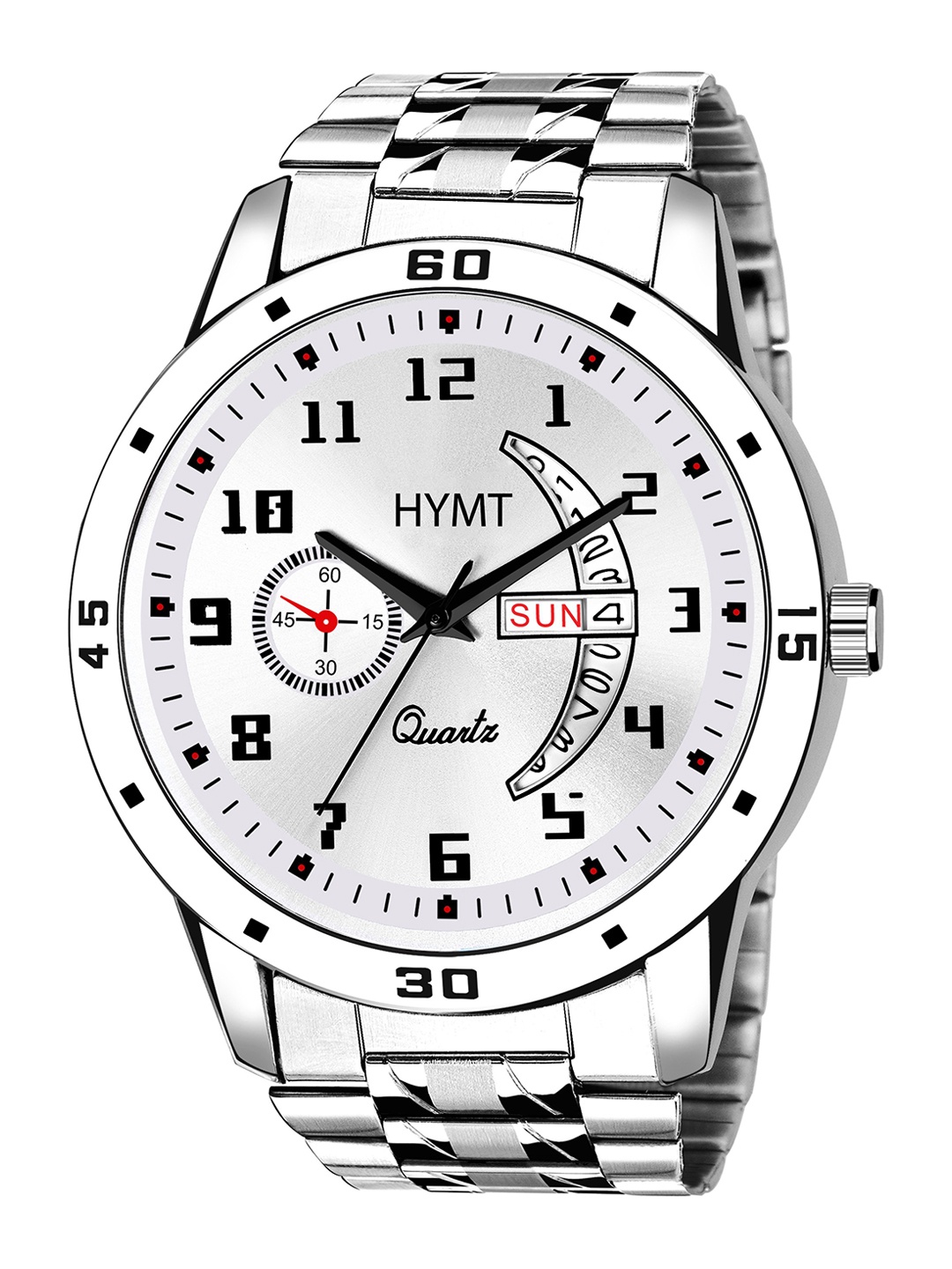 

HYMT Men Stainless Steel Bracelet Style Straps Analogue Watch HMTY-6019, White