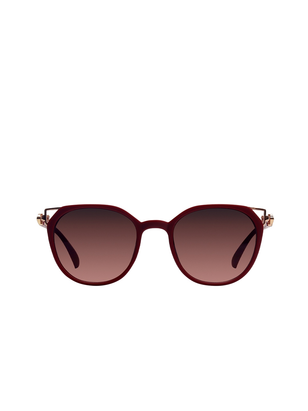 

HASHTAG EYEWEAR Women Round Sunglasses with UV Protected Lens G-15077, Red