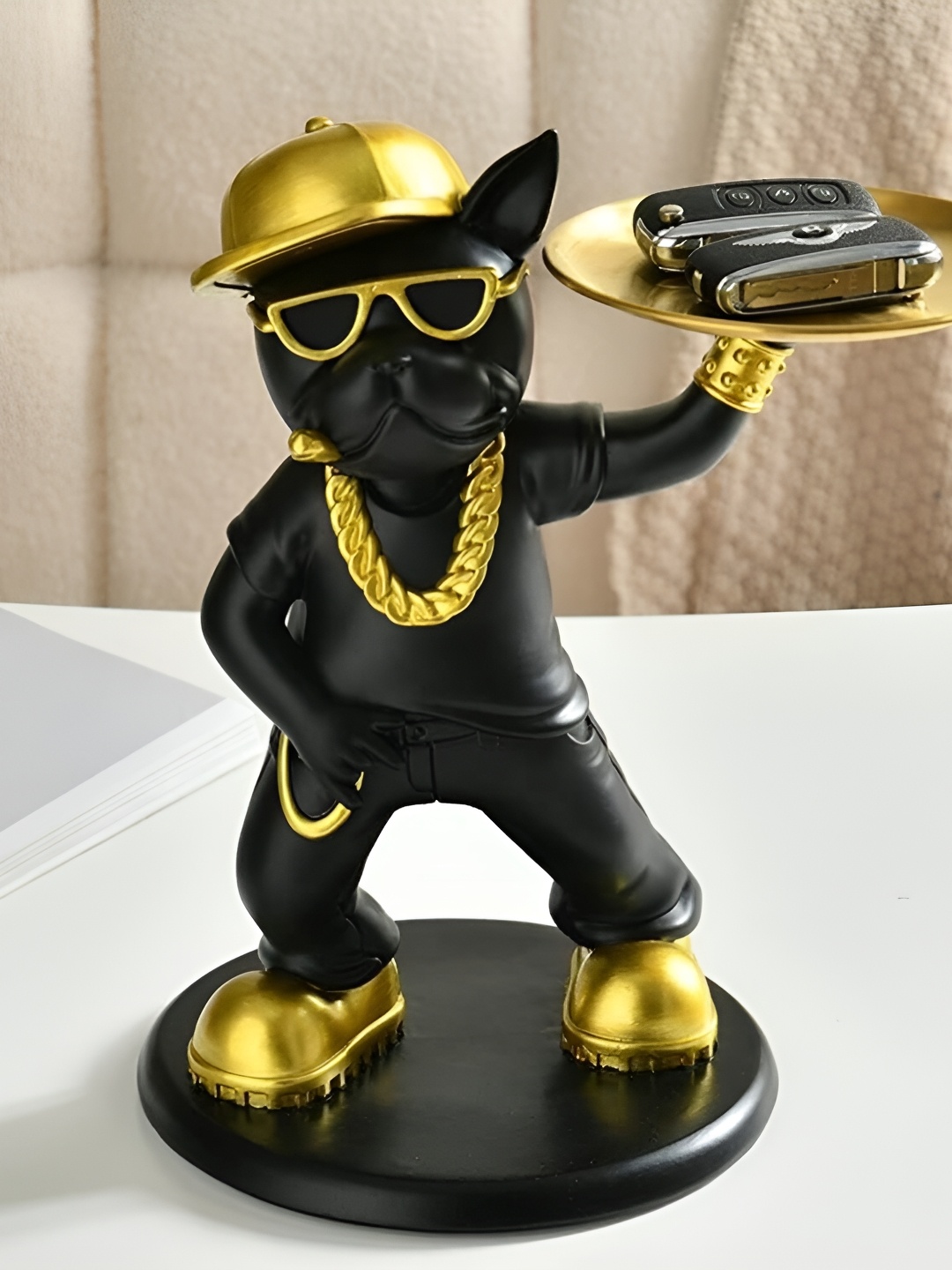 

Satyam Kraft Black 1 Pc Bulldog Figurine Showpiece