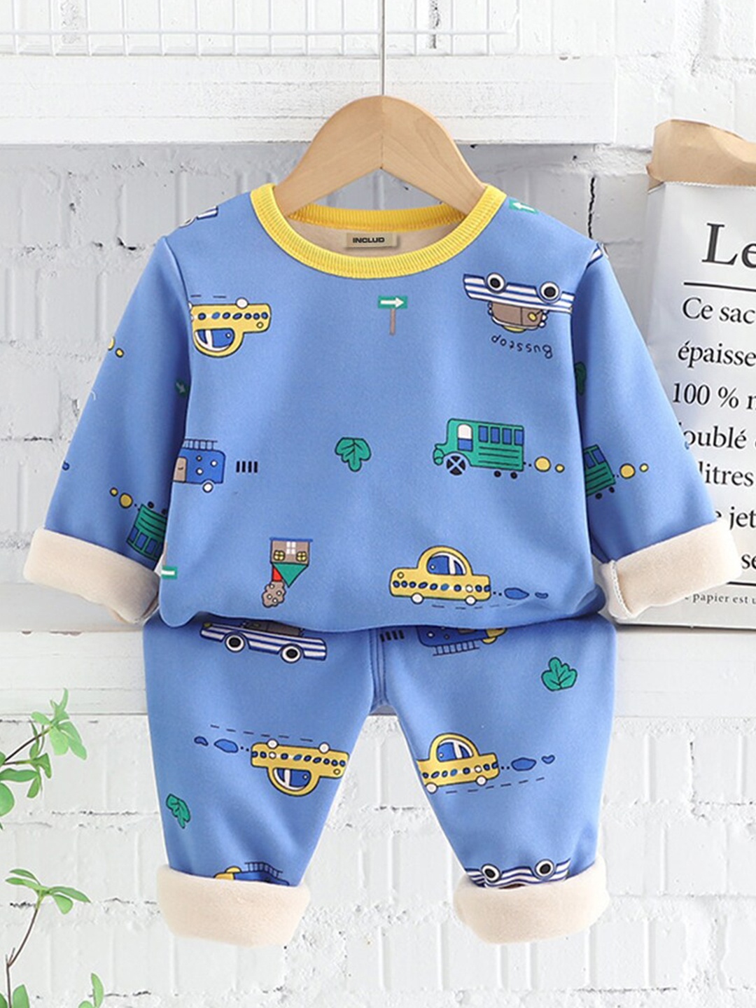 

INCLUD Infant Boys Printed Sweatshirt with Joggers, Blue