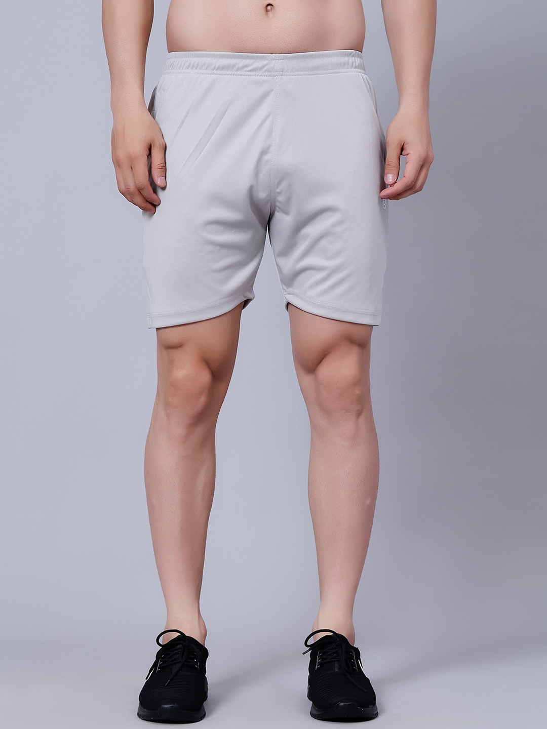

WE PERFECT Men Two Way Mid-Rise Sports Shorts, Grey