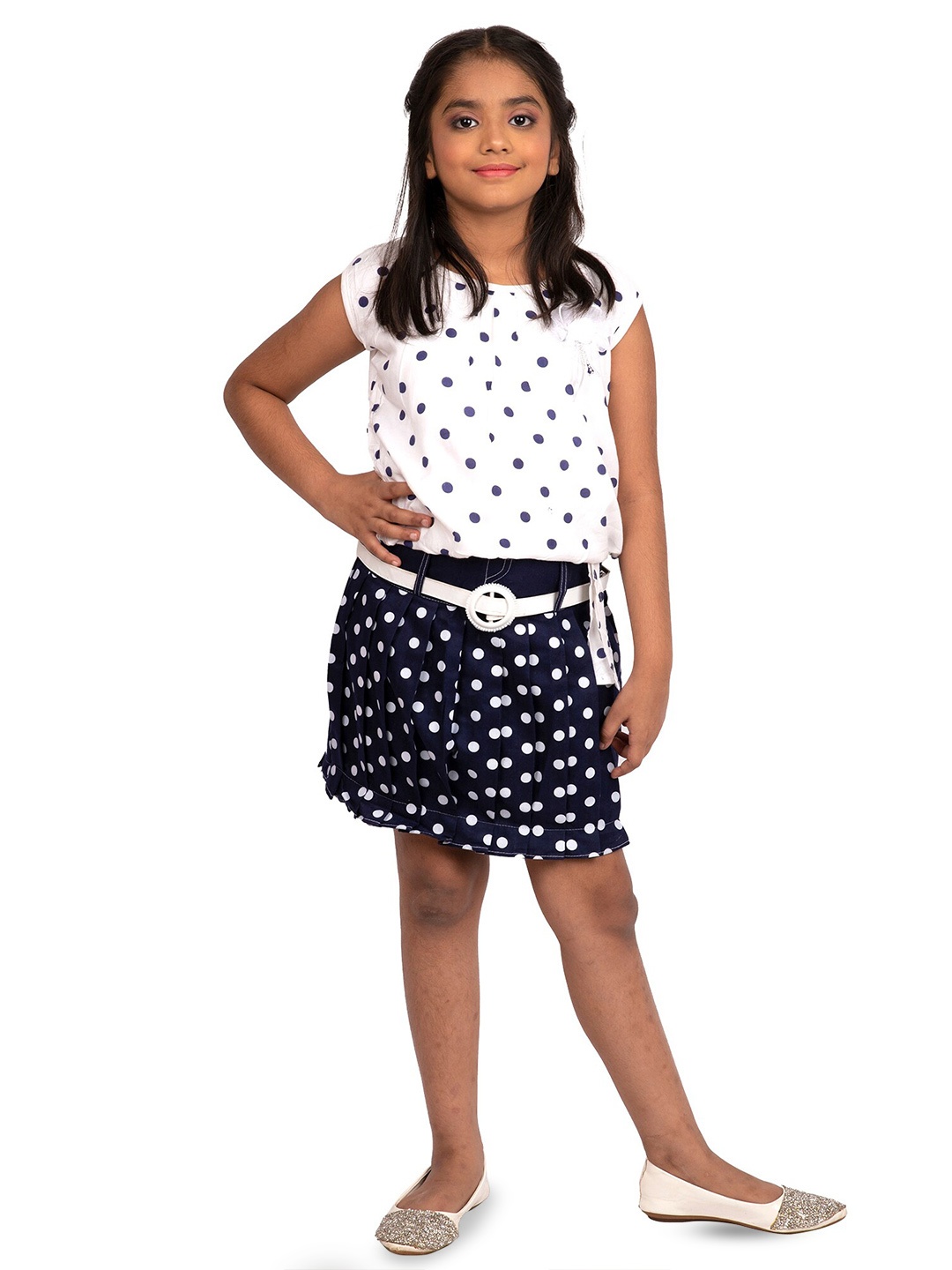 

BAESD Girls Top with Skirt, White