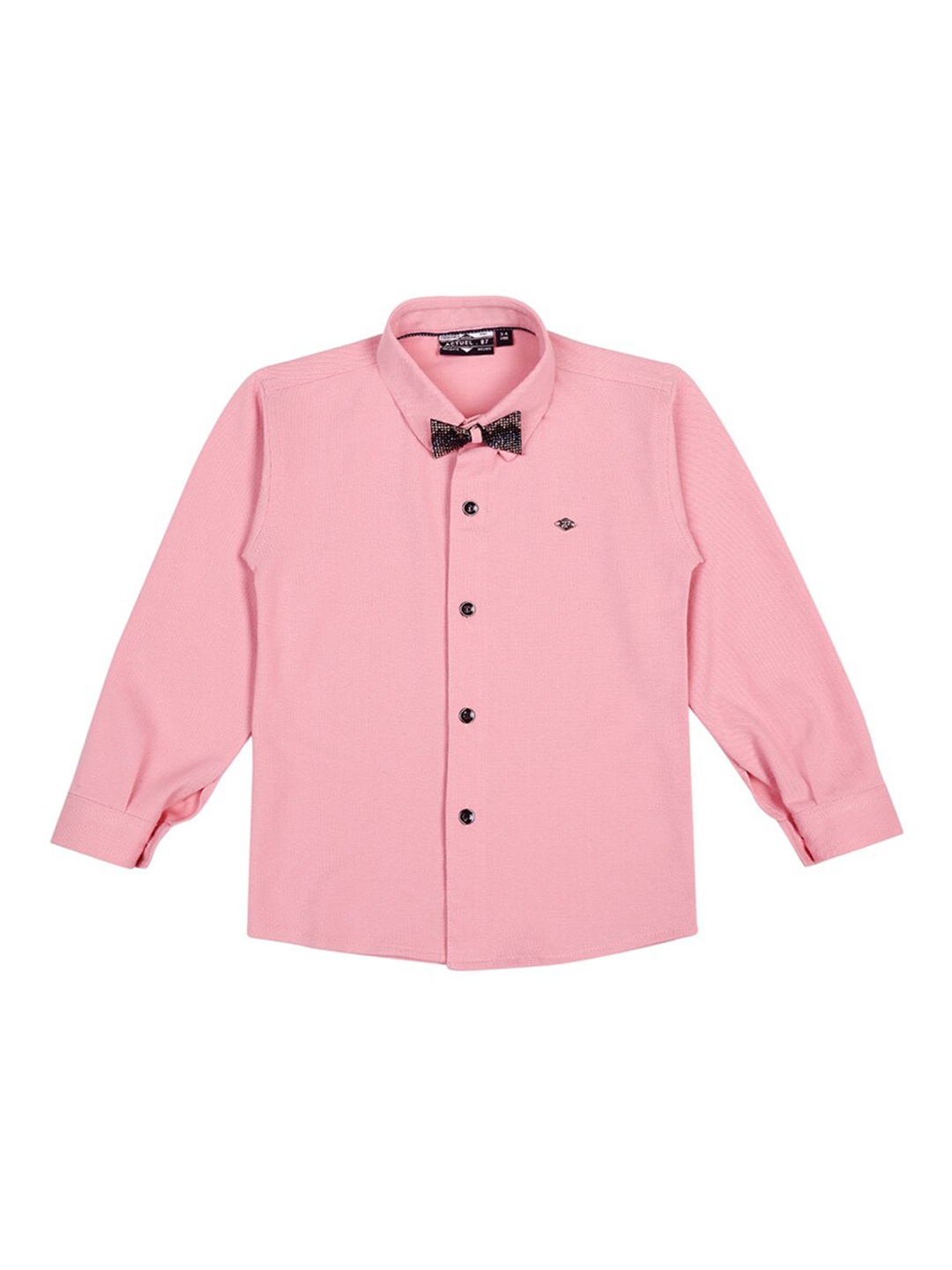 

Actuel Boys Spread Collar Cotton Casual Shirt, Peach