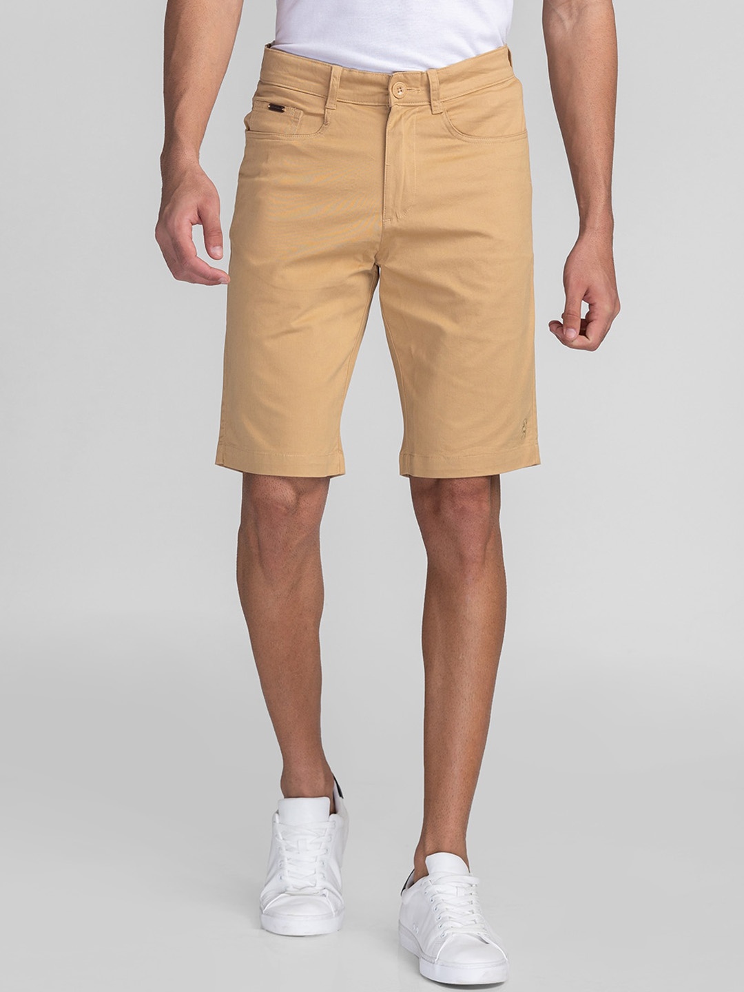 

GIORDANO Men Slim Fit Cotton Chino Shorts, Khaki