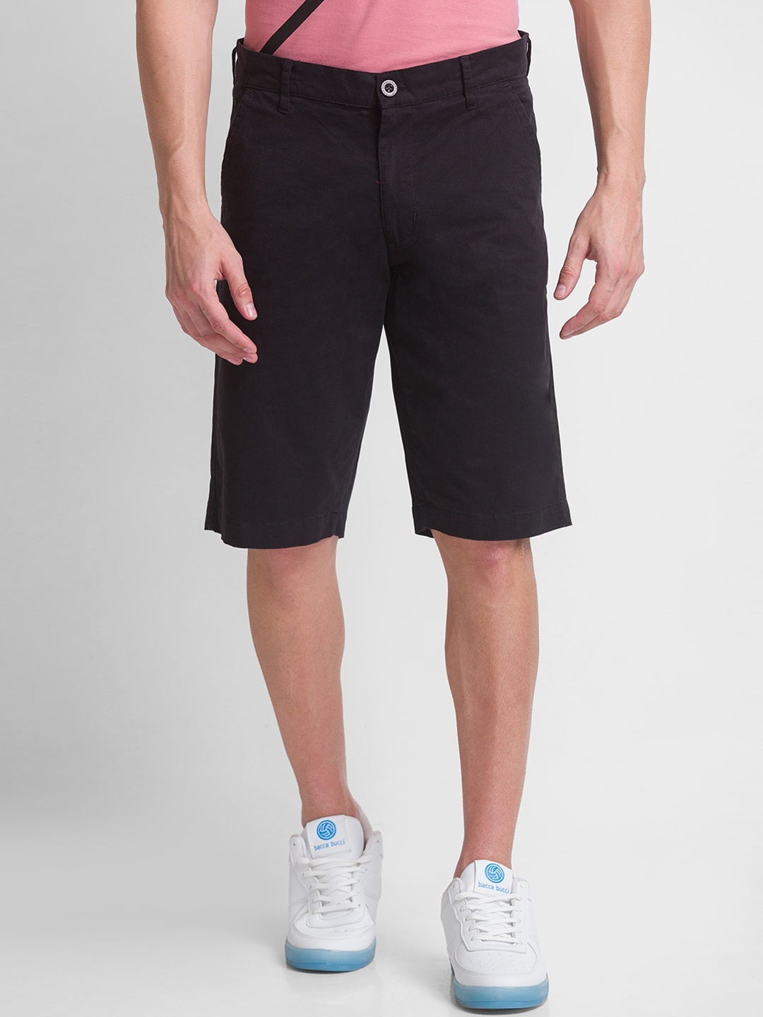 

GIORDANO Men Slim Fit Cotton Chino Shorts, Black