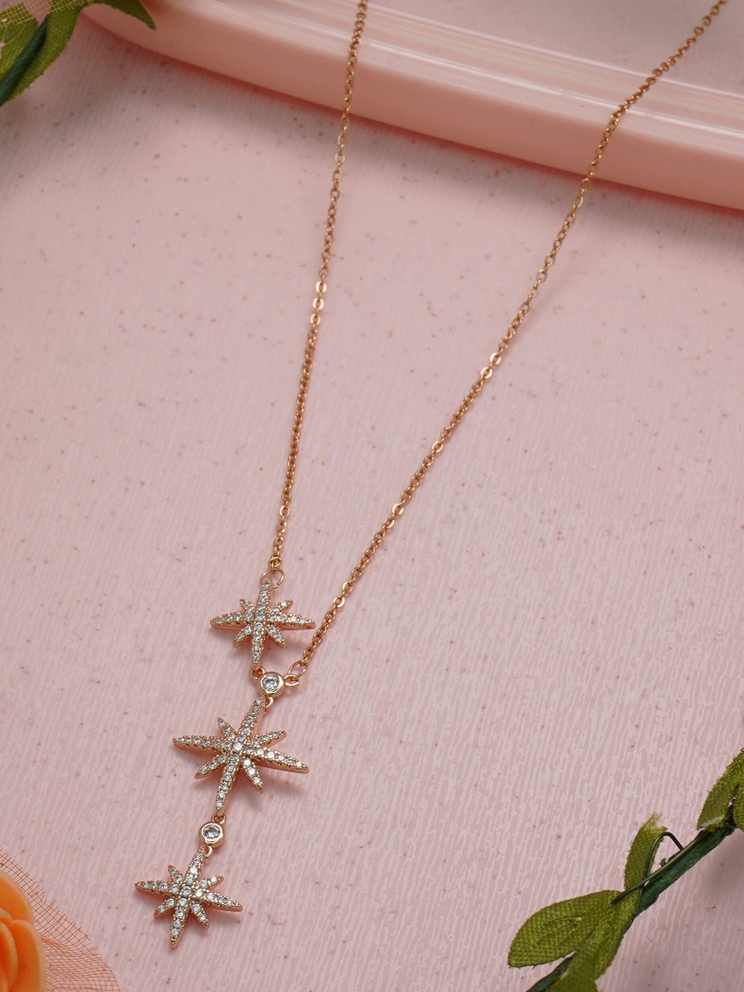 

Ramdev Art Fashion Jwellery Rose Gold-Plated Necklace