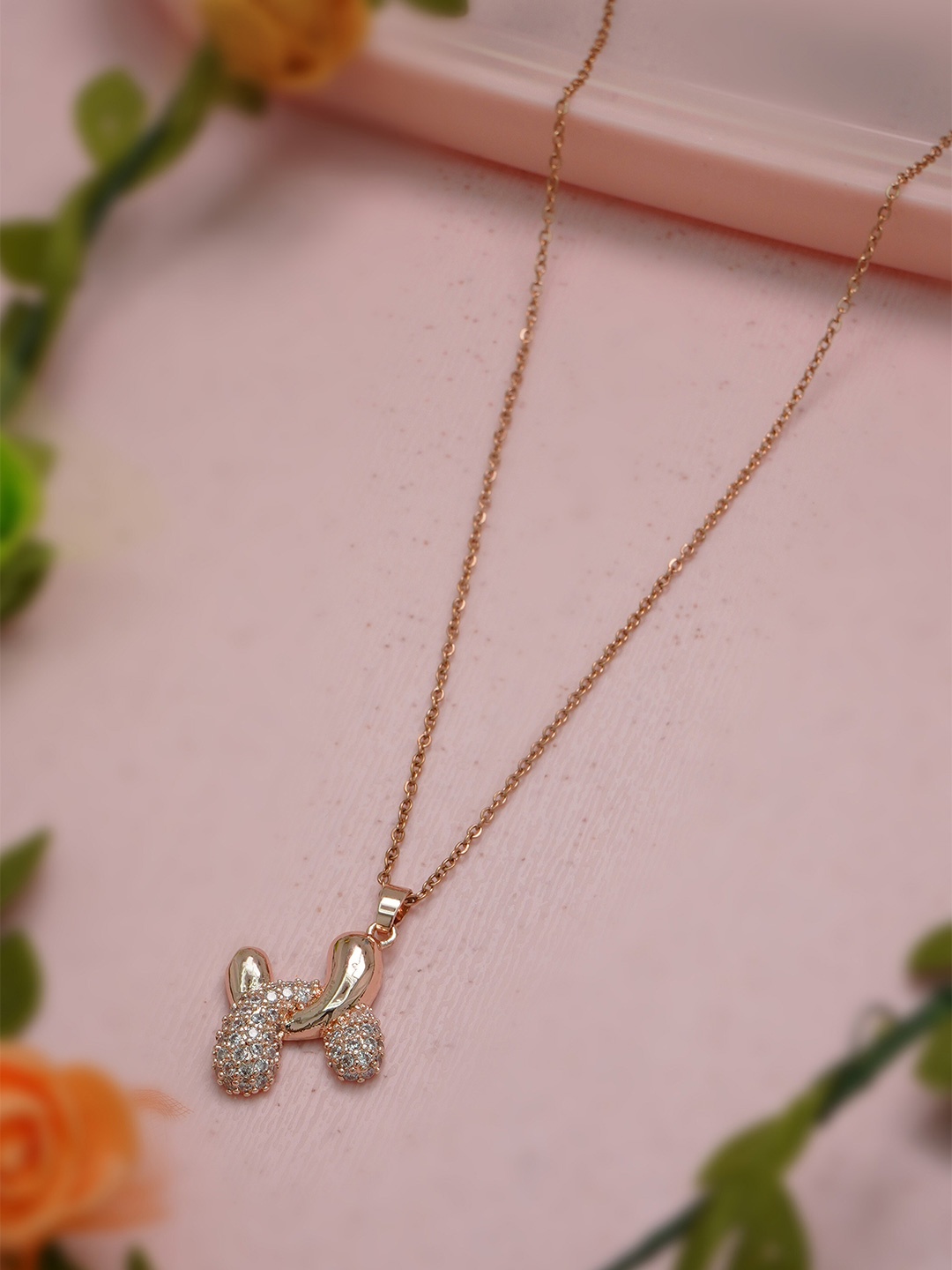 

Ramdev Art Fashion Jwellery Rose Gold-Plated Minimal Necklace