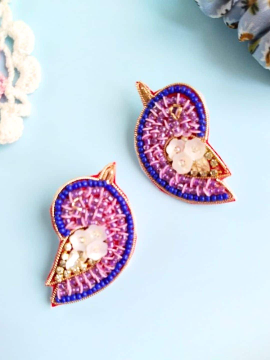 

DressBerry Blue Beaded Contemporary Studs