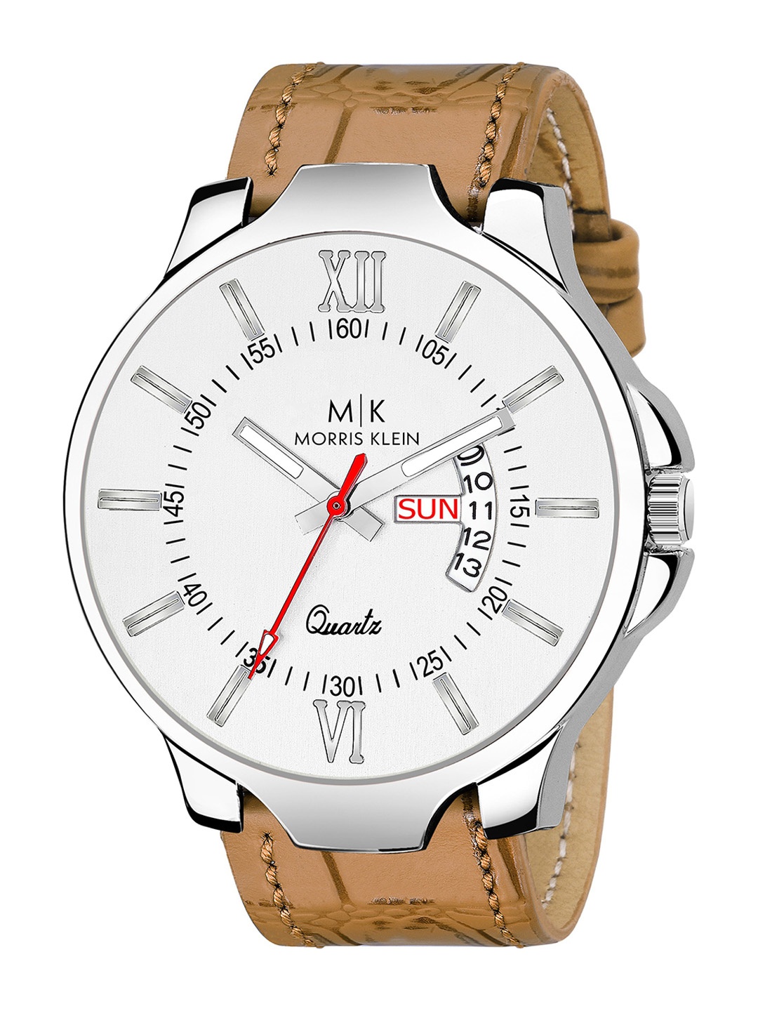 

MORRIS KLEIN Men Printed Dial & Leather Straps Analogue Watch MK-2019, White