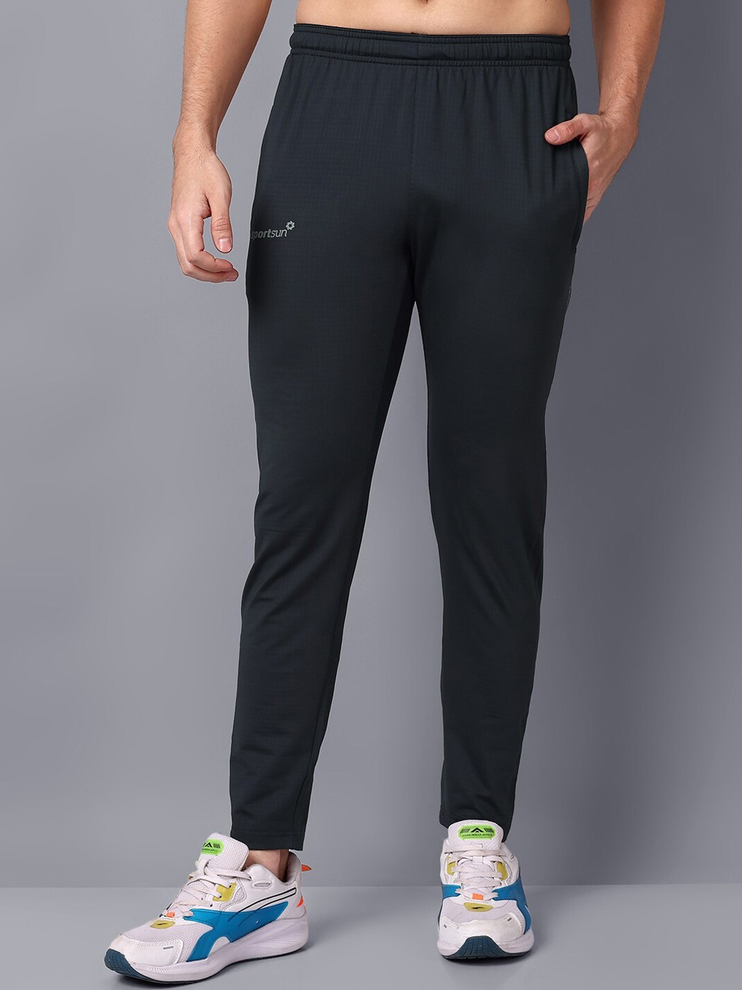 

SPORT SUN Men Mid Rise Track Pants, Grey
