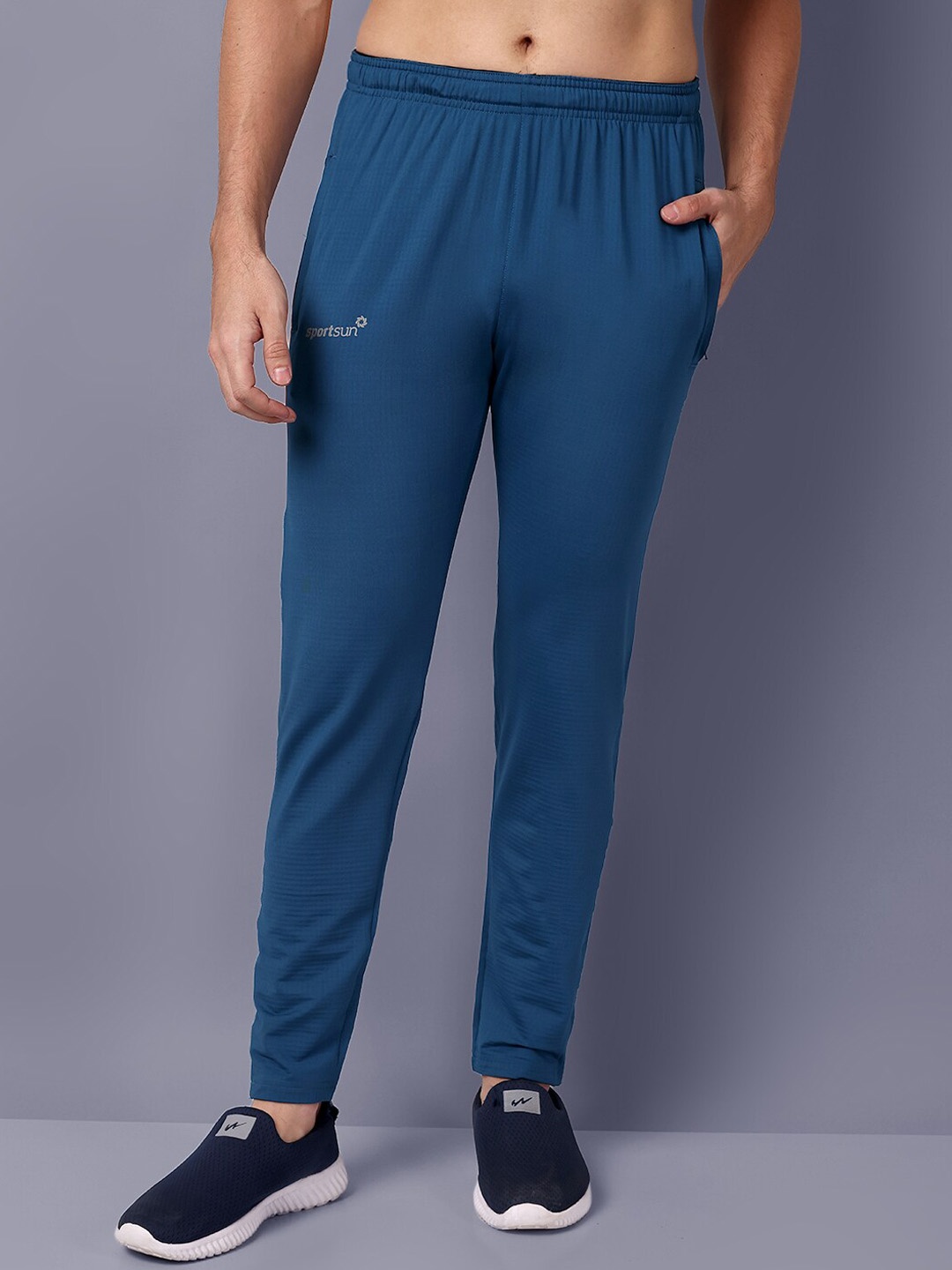 

SPORT SUN Men Mid Rise Rapid Dry Track Pants, Blue