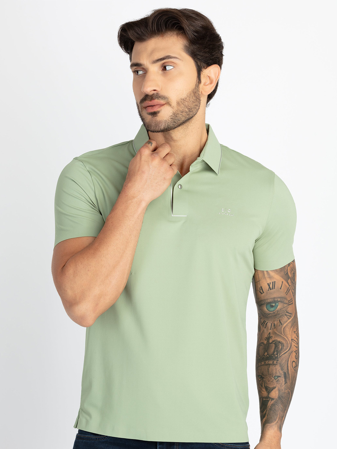 

Status Quo Polo Collar Short Sleeves T-shirt, Green