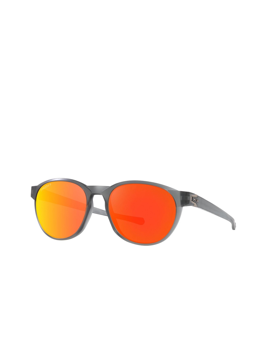 

OAKLEY Men Round Sunglasses With Polarised & UV Protected Lens, Red
