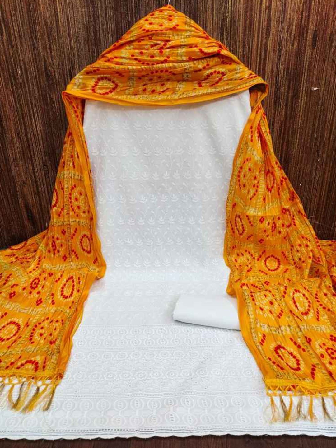 

faxofab Unstitched Dress Material, Yellow