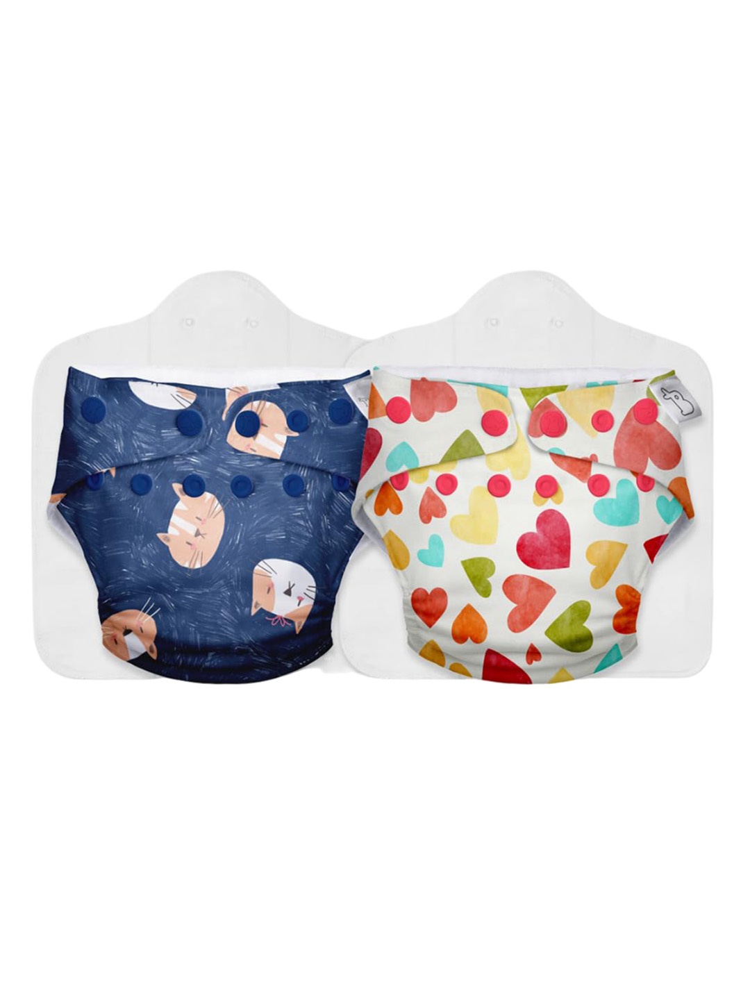 

SuperBottoms UNO Set Of 2 Reusable Cloth Diaper With Easy Snaps, White