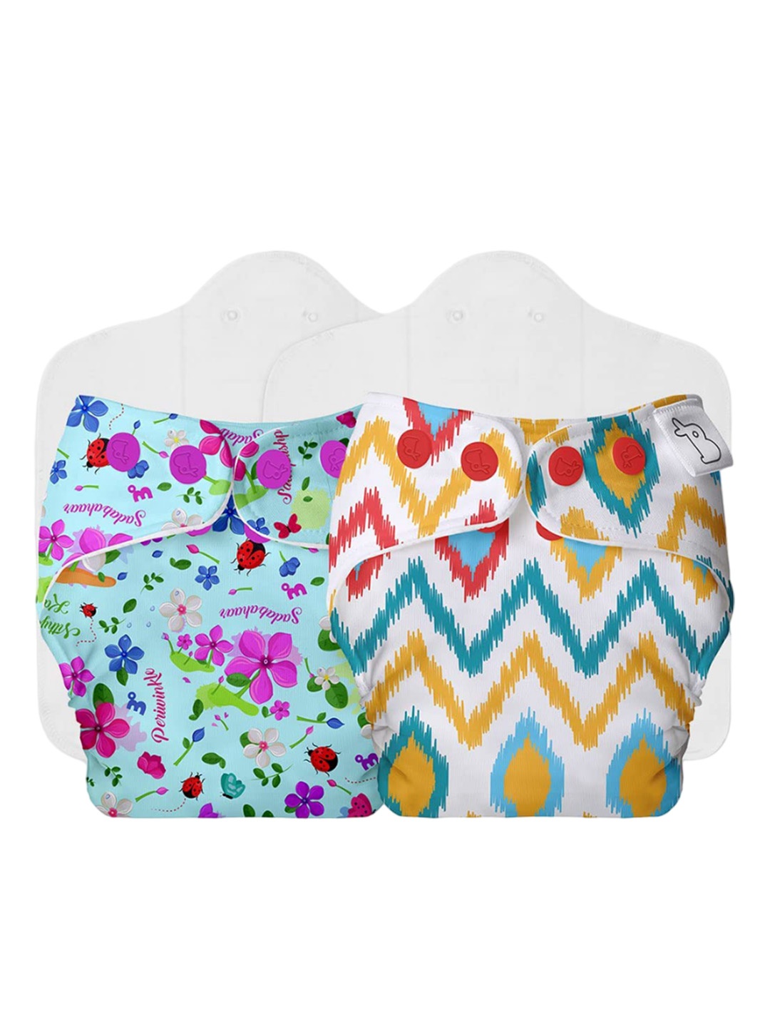 

SuperBottoms UNO Set Of 2 Reusable Cloth Diaper With Easy Snaps, White