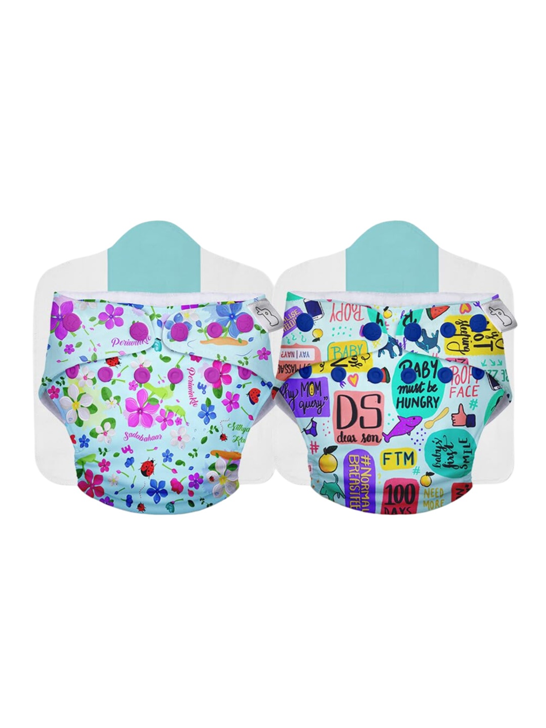 

SuperBottoms UNO Set Of 2 Reusable Cloth Diaper With Easy Snaps, White