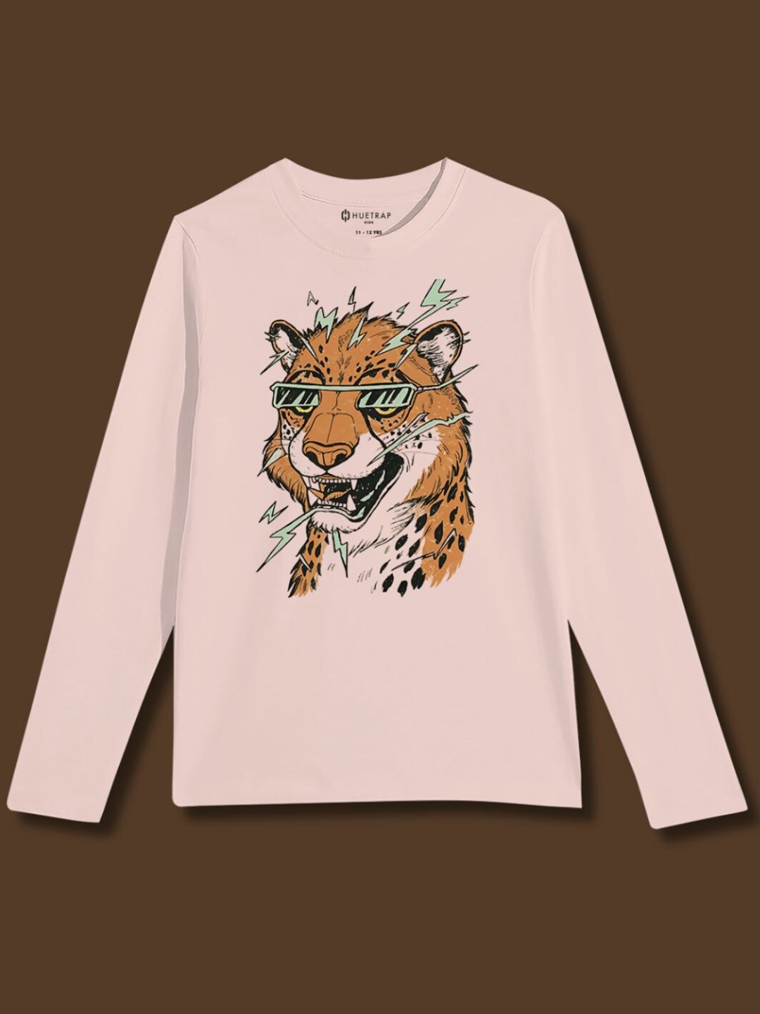 

Huetrap Boys Graphic Printed Long Sleeves Pure Cotton T-shirt, Pink